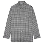 Flannel Button-Up Shirt - Black/White