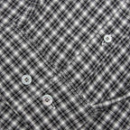 Flannel Button-Up Shirt - Black/White