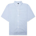 Flat Bottom Crinkled Shirt - Blue Check