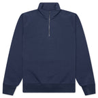 Fleece Raglan Zip Mock - Navy