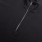 Fleece Raglan Zip Mock - Washed Black