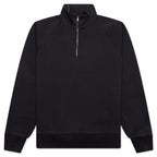 Fleece Raglan Zip Mock - Washed Black