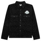 Floral Cover Shirt - Black