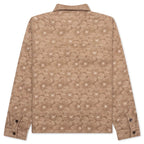Floral Cover Shirt - Tan
