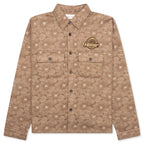 Floral Cover Shirt - Tan