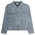 Floral Denim Jacket - Light Indigo