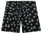 Floral Seersucker Shorts - Black