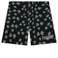 Floral Seersucker Shorts - Black