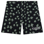 Floral Seersucker Shorts - Black