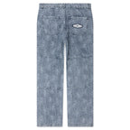 Flower Denim Pant - Light Indigo