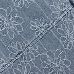 Flower Denim Pant - Light Indigo
