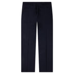 Slim Fit Formal Wool and Mohair Pants - Night Blue