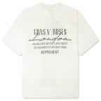 Represent x Guns N' Roses Cross T-Shirt - Washed Ecru