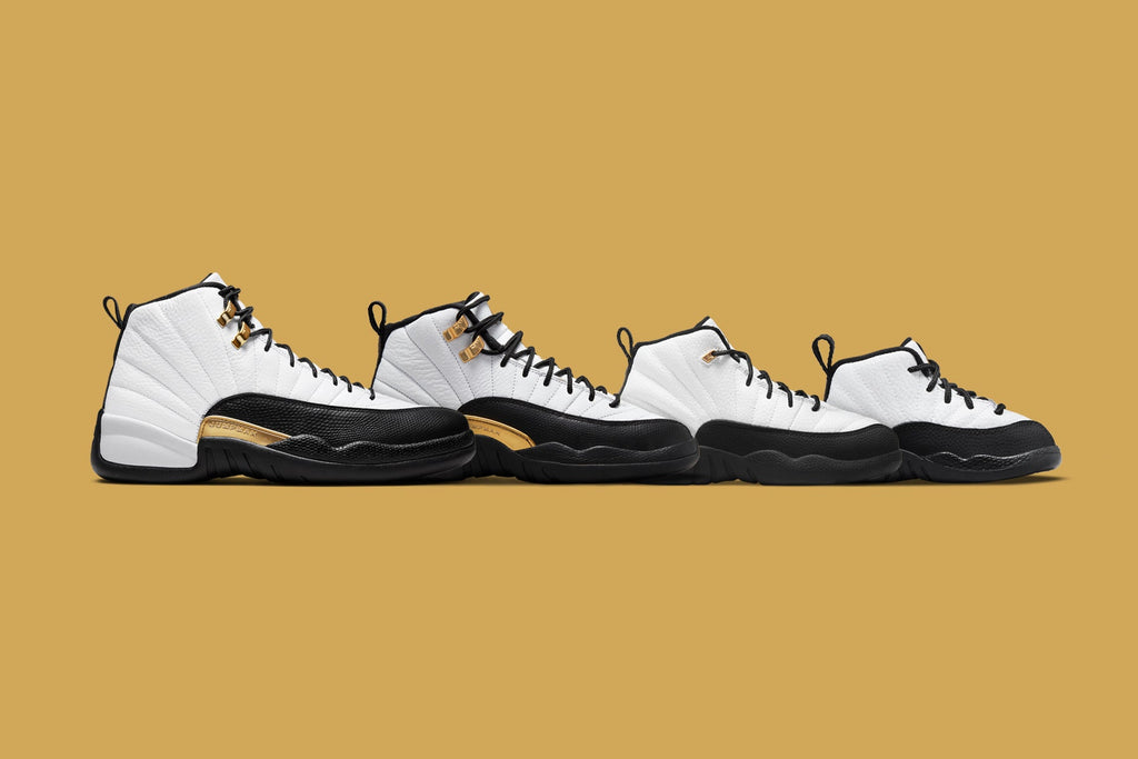 Air Jordan 12 Retro "Royalty Taxi" (GS) - White/Metallic Gold