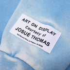 Sun Faded English Zip Hoodie - Blue