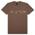 Barbed Wire Tufting Washed T-Shirt - Chocolate