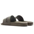 Slide Flat Sandals - Khaki