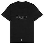 Slim Fit Reverse Print T-Shirt - Black
