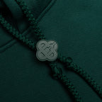 Gothic Stacked Logo Printed Hoodie - Green