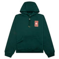 Gothic Stacked Logo Printed Hoodie - Green