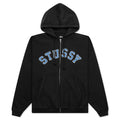 Graphic Zip Hoodie - Washed Black