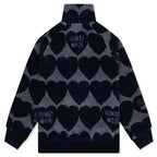 Heart Fleece Jacket - Navy