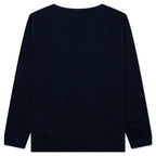 Heart Knit Sweater - Navy