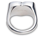 Heart Silver Ring - Black