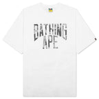 Heather Gray Camo Bathing Ape Tee - White