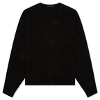 Heavy Waffle Cardigan - Black