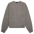 Heavy Waffle Cardigan - Heather Gray