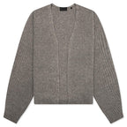 Heavy Waffle Cardigan - Heather Gray