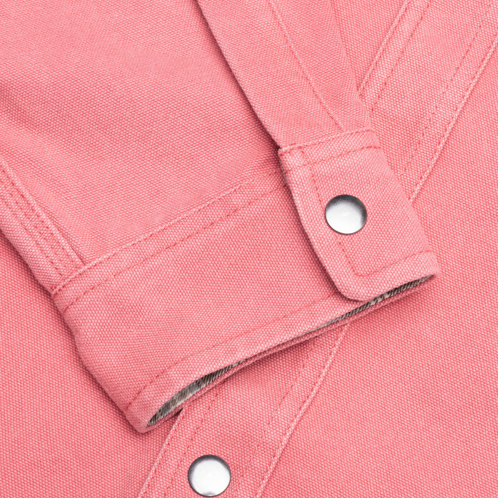 Heavy Washed Canvas Shirt - Berry