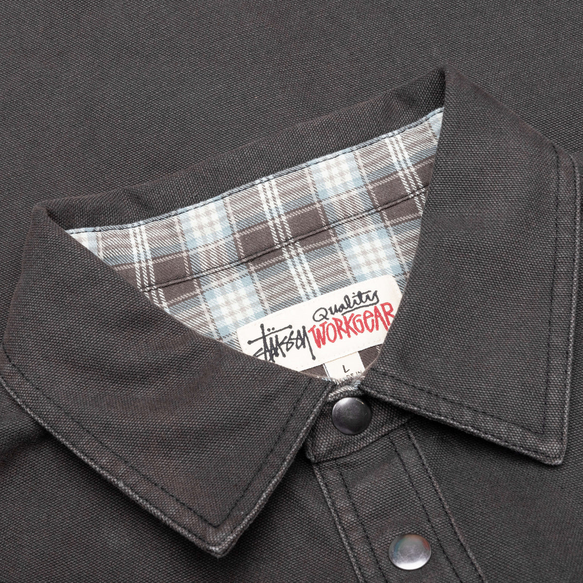 Heavy Washed Canvas Shirt - Black