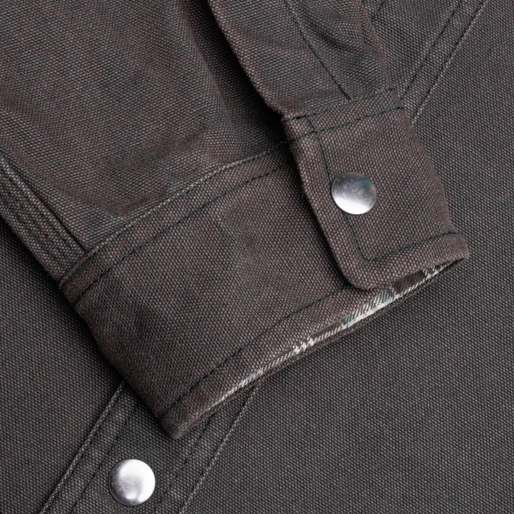 Heavy Washed Canvas Shirt - Black