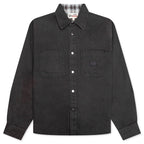 Heavy Washed Canvas Shirt - Black