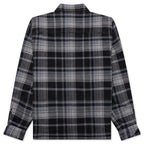 Heavy Washed Plaid Shirt - Blue