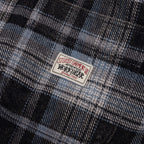 Heavy Washed Plaid Shirt - Blue