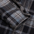Heavy Washed Plaid Shirt - Blue