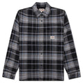 Heavy Washed Plaid Shirt - Blue
