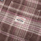 Heavy Washed Plaid Shirt - Brown