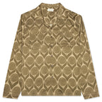 Floral L/S Button Up - Olive