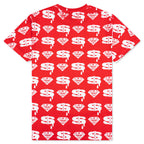 Diamonds and Dollars S/S Tee - Fiery Red
