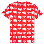 Diamonds and Dollars S/S Tee - Fiery Red