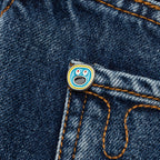 Pink Jean Short - Dark Blue