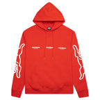 White Hoodie - Fiery Red