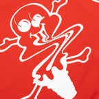 White Hoodie - Fiery Red