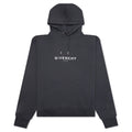 Printed Felpa Slim Fit Hoodie - Charcoal