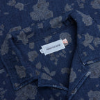 Indigo Floral Camp Shirt - Blue