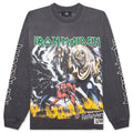 Represent x Iron Maiden Number Of The Beast Long Sleeve T-Shirt - Sunfade Grey